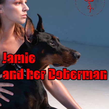 Jamie and her Doberman